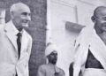 Mahatma Gandhi with Lord Pethwick Lawrence, UK Secretary of State for India.