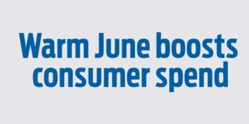 Warm June boosts consumer spend