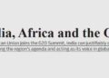 India, Africa and the G20