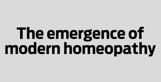 The emergence of modern homeopathy