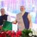 Prime Minister Narendra Modi flags off Taroki – Raipur DEMU Train Service in Jagdalpur, Chhattisgarh, on October 3, 2023. Governor of Chhattisgarh, BiswabhusanHarichandan (left of PM), and Member of Parliament, Mohan Mandavi(far left) were also present on the occasion.