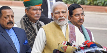 PM Modi addresses media