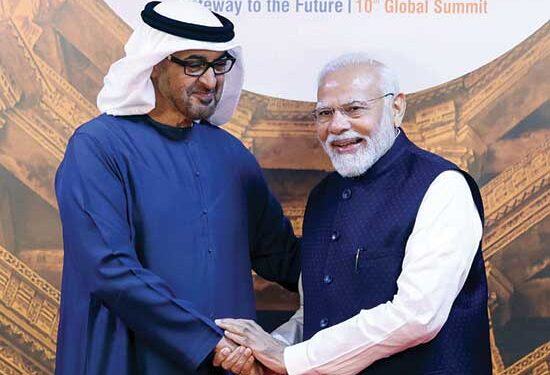 PM Modi welcomes UAE President Mohamed bin Zayed Al Nahyan at the summit