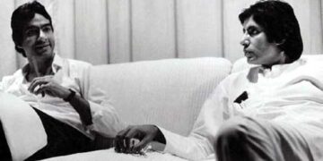 A file picture of Bollywood great Amitabh Bachchan with his brother Ajitabh