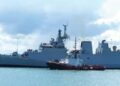 naval ships arrive in Singapore