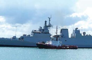 naval ships arrive in Singapore