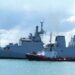 naval ships arrive in Singapore