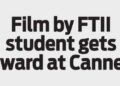 FTII student gets award at Cannes