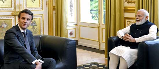 PM Modi with Macron pm