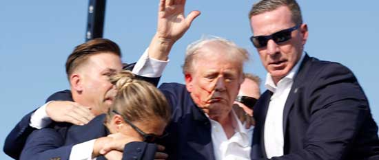 Trump shot at in campaign rally